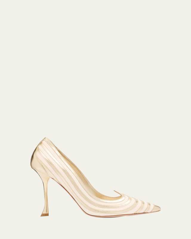 I Love Vivier Bicolor Silk Leather Pumps